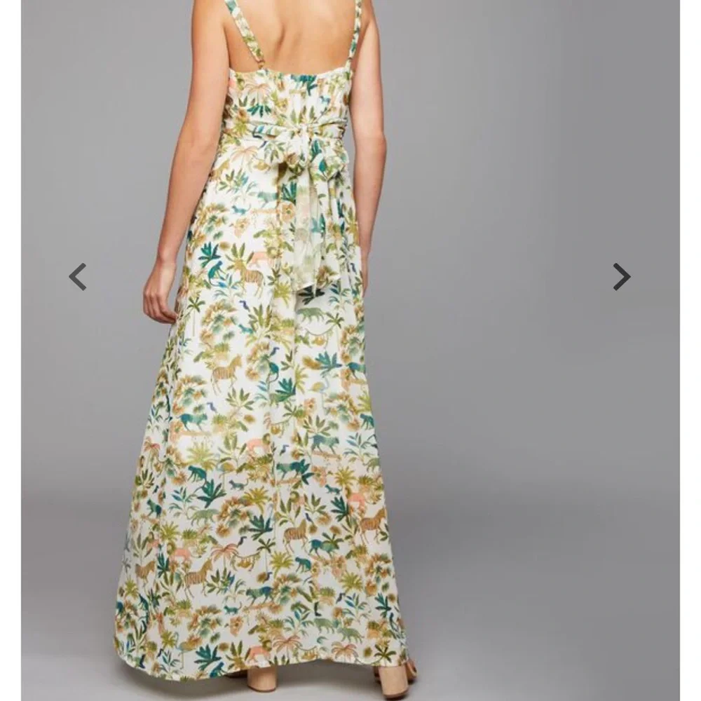 Pietro Brunelli Floral Maxi Dress - White and Green - Picture 4 of 7